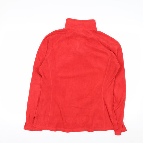 The North Face Womens Red Fleece 1/4 Zip Pullover Sweatshirt Size M