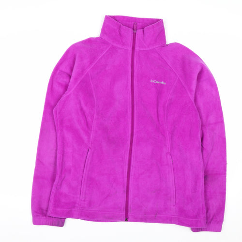 Columbia Women’s Pink Full Zip Fleece Sweatshirt L Warm Outdoor