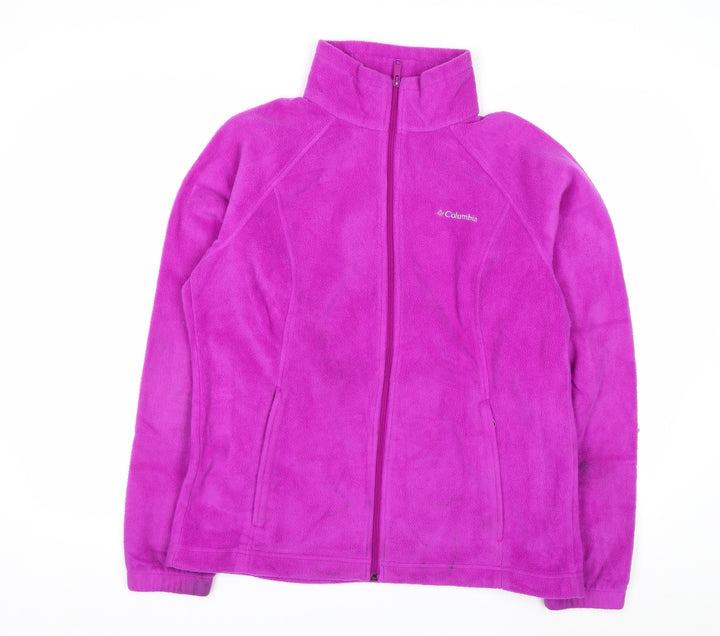 Columbia Women’s Pink Full Zip Fleece Sweatshirt L Warm Outdoor
