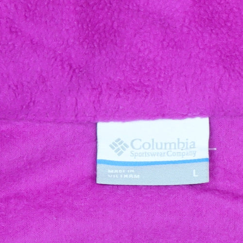 Columbia Women’s Pink Full Zip Fleece Sweatshirt L Warm Outdoor