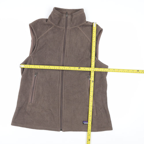 Patagonia Women's Brown Fleece Waistcoat L Zip Outdoor Bodywarmer