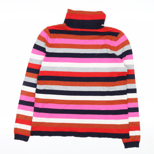 Retrology Women’s Multicoloured Striped Roll Neck Jumper Size M