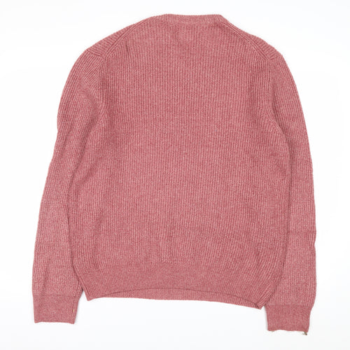 Marks and Spencer Men’s Pink Crew Neck Knit Jumper Size L