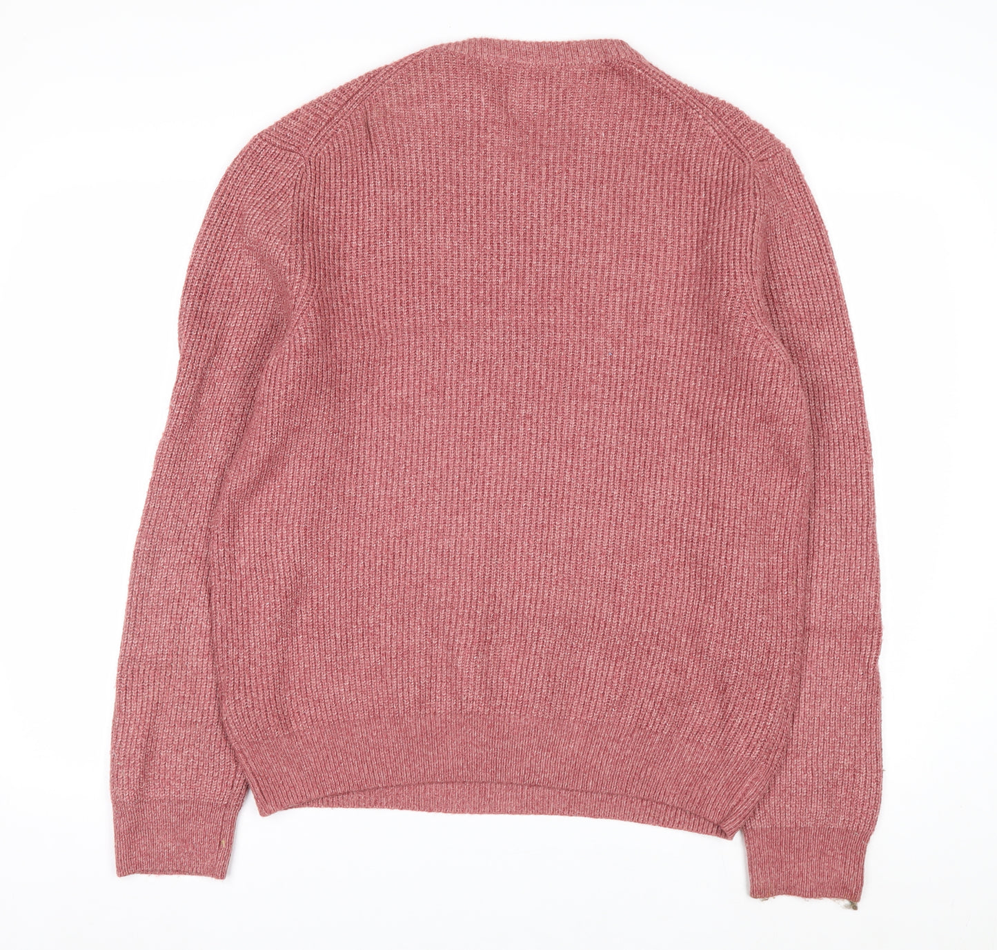 Marks and Spencer Men’s Pink Crew Neck Knit Jumper Size L