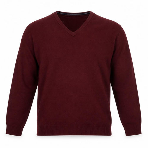 Marks and Spencer Blue Harbour Men's Red 2XL V-Neck Lambswool Jumper