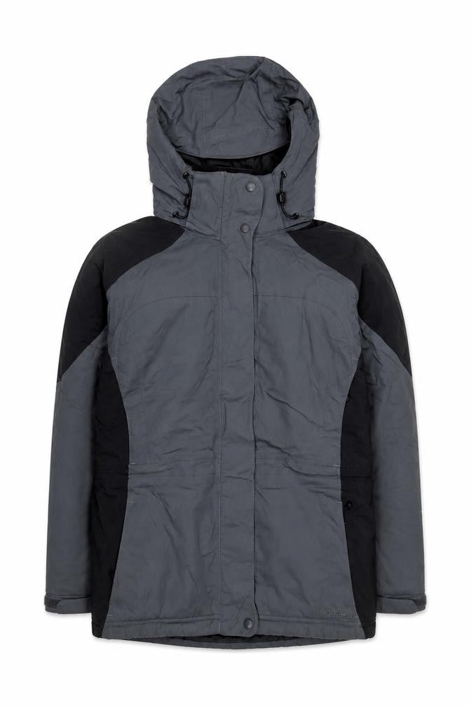 Front view of L.L.Bean Men's Grey Hooded Waterproof Insulated Parka Jacket M