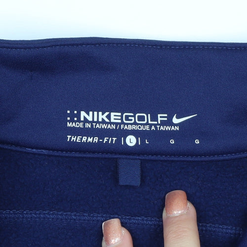 Nike Golf Women's Navy Therma-Fit 1/2 Zip Pullover Sweatshirt Size L