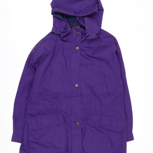 Pacific Trail Men's Purple L Hooded Parka Coat Water Resistant Lined Jacket