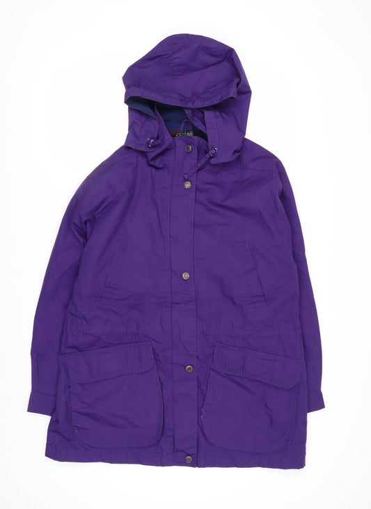 Pacific Trail Men's Purple L Hooded Parka Coat Water Resistant Lined Jacket
