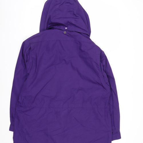 Pacific Trail Men's Purple L Hooded Parka Coat Water Resistant Lined Jacket