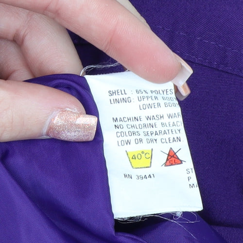Pacific Trail Men's Purple L Hooded Parka Coat Water Resistant Lined Jacket