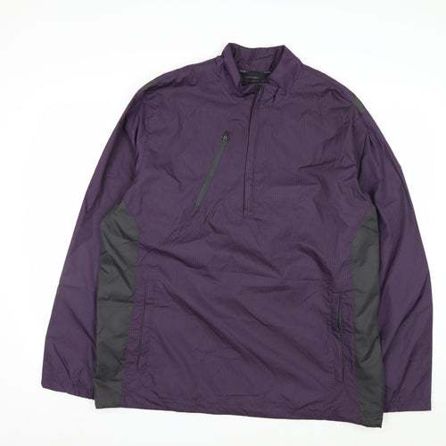 North End Men's Purple Windbreaker Jacket L Lightweight Outdoor