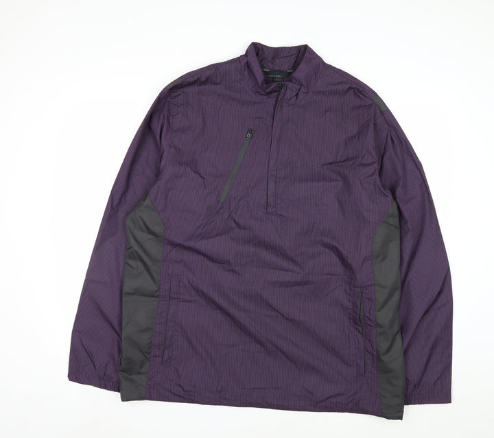 North End Men's Purple Windbreaker Jacket L Lightweight Outdoor