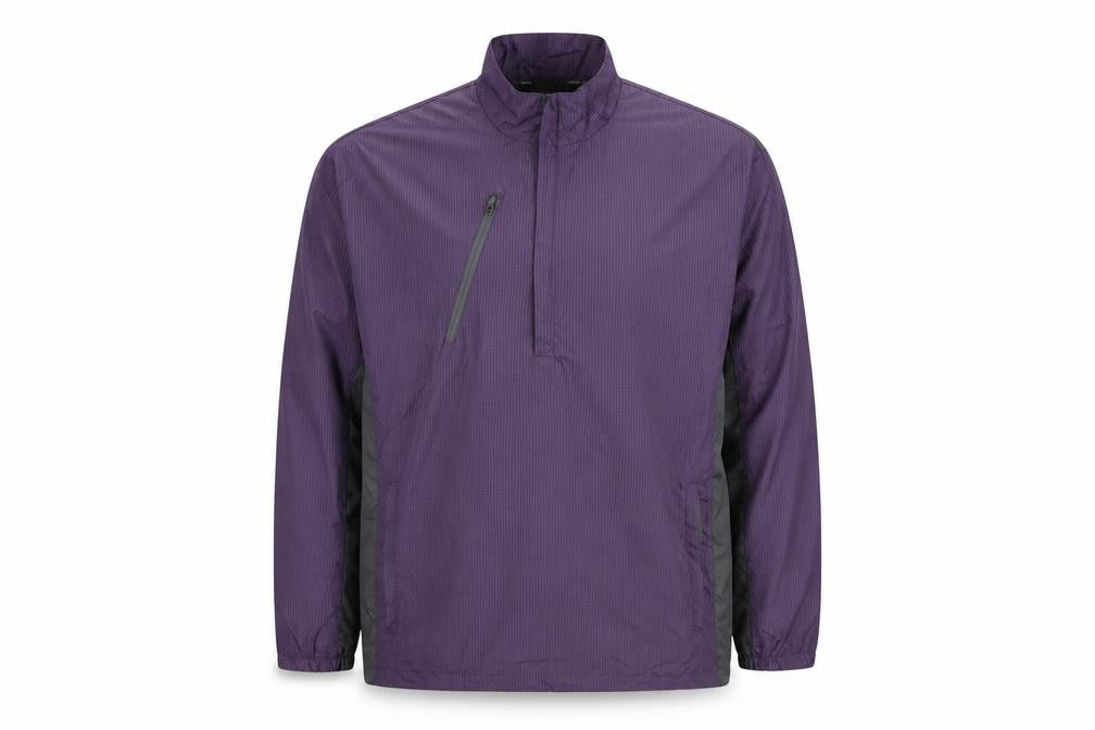 Front view of North End Men's Purple Windbreaker Jacket L Lightweight Outdoor