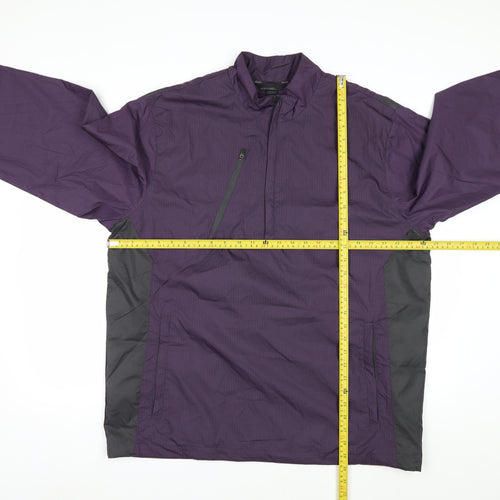 North End Men's Purple Windbreaker Jacket L Lightweight Outdoor