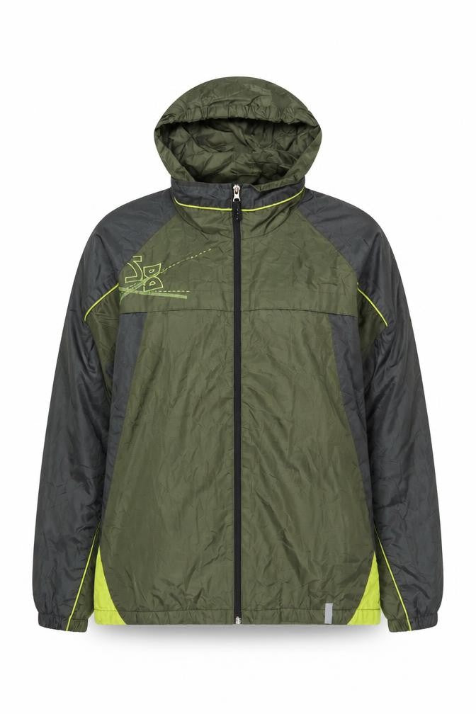 Sportek Women Green Size 14 Hooded Windbreaker Jacket