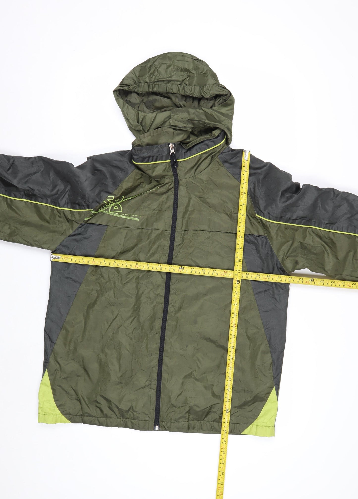 Sportek Women Green Size 14 Hooded Windbreaker Jacket