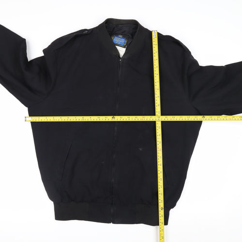 Neptune Garment Co. Men's Black Wool Blend Bomber Jacket Size 42
