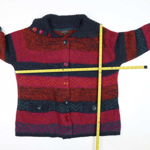 Marks and Spencer Per Una Women's Multicoloured XXL Striped Chunky Knit Cardigan