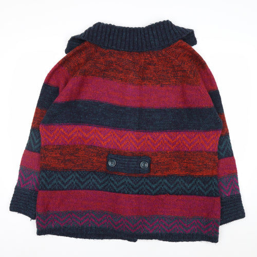 Marks and Spencer Per Una Women's Multicoloured XXL Striped Chunky Knit Cardigan