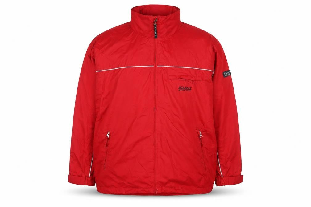 Front view of Atlant Active Wear Men's Red XL Windbreaker Jacket Waterproof