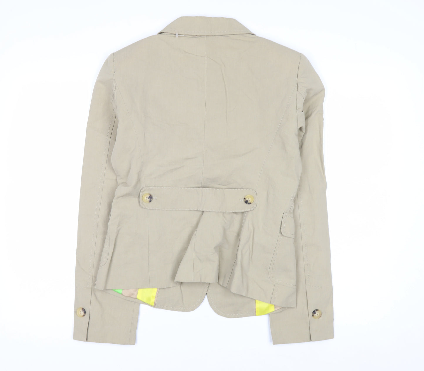 R.E.D. Valentino Women's Beige Cotton Linen Blazer Jacket Size 16