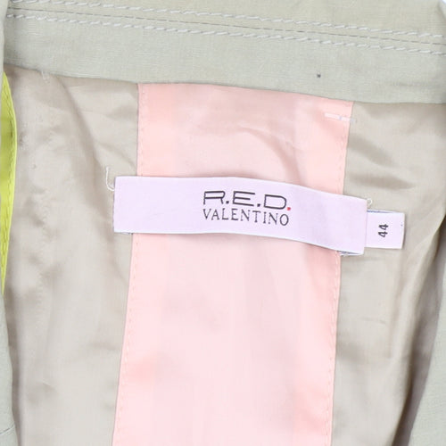 R.E.D. Valentino Women's Beige Cotton Linen Blazer Jacket Size 16