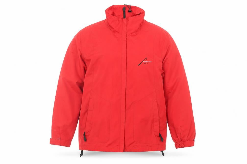 Front view of Alpine Tek Men Red XL Waterproof Hooded Parka Jacket