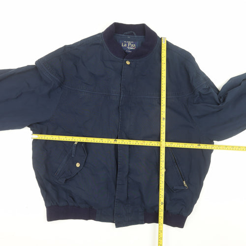 La Paz by Catalina Men's Navy Bomber Jacket XLT Cotton Blend