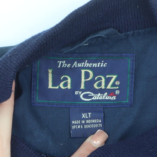 La Paz by Catalina Men's Navy Bomber Jacket XLT Cotton Blend