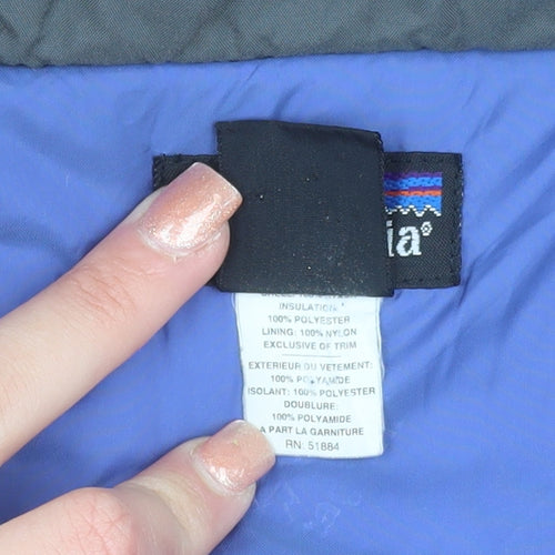 Patagonia Men's Blue Long Puffer Jacket L Insulated Water Resistant