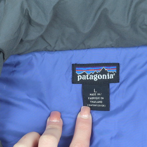 Patagonia Men's Blue Long Puffer Jacket L Insulated Water Resistant