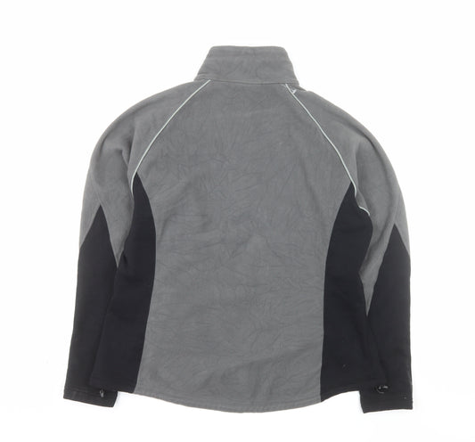 REI Men's Grey Full Zip Fleece Jacket XL Outdoor Hiking