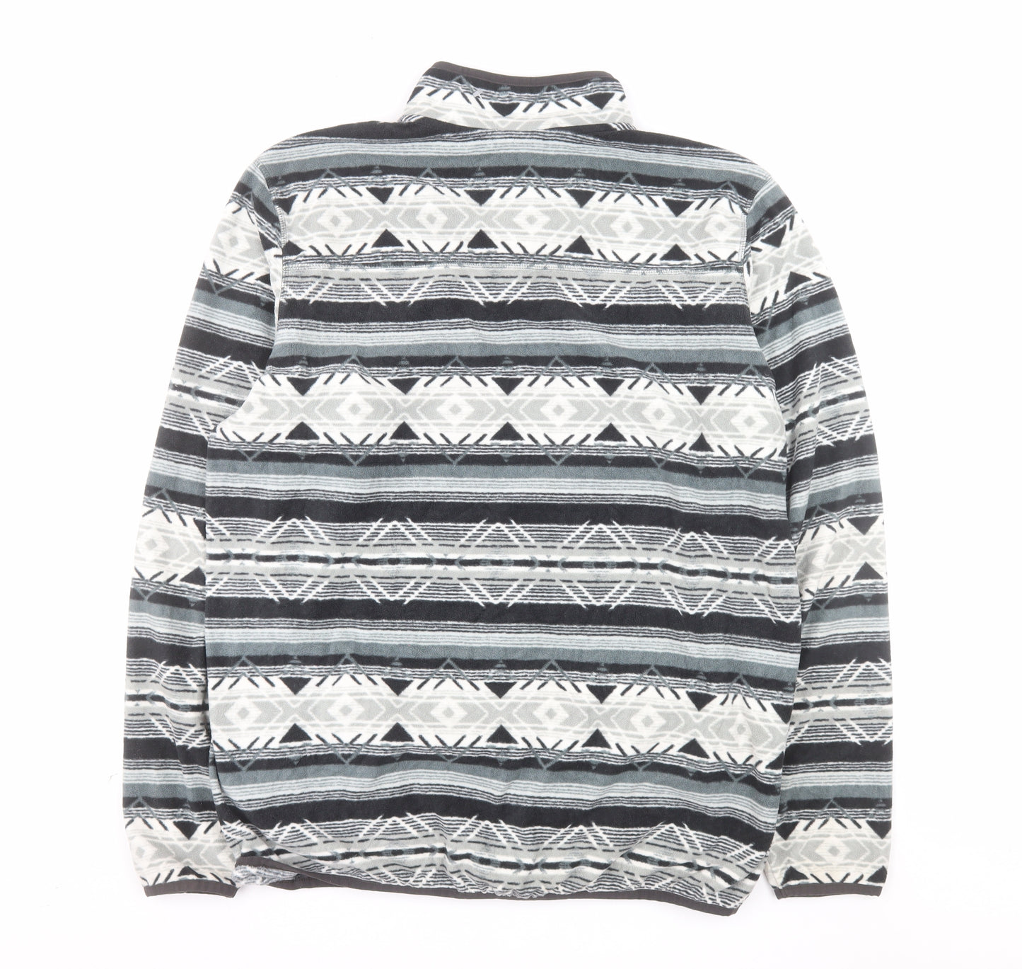 Eddie Bauer Men’s Grey Aztec Fleece Henley Sweatshirt 3XLT