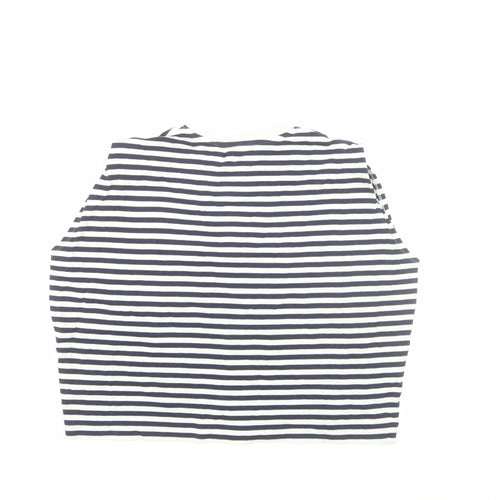 Boden Womens Blue White Striped Sleeveless Cotton T-Shirt Size M