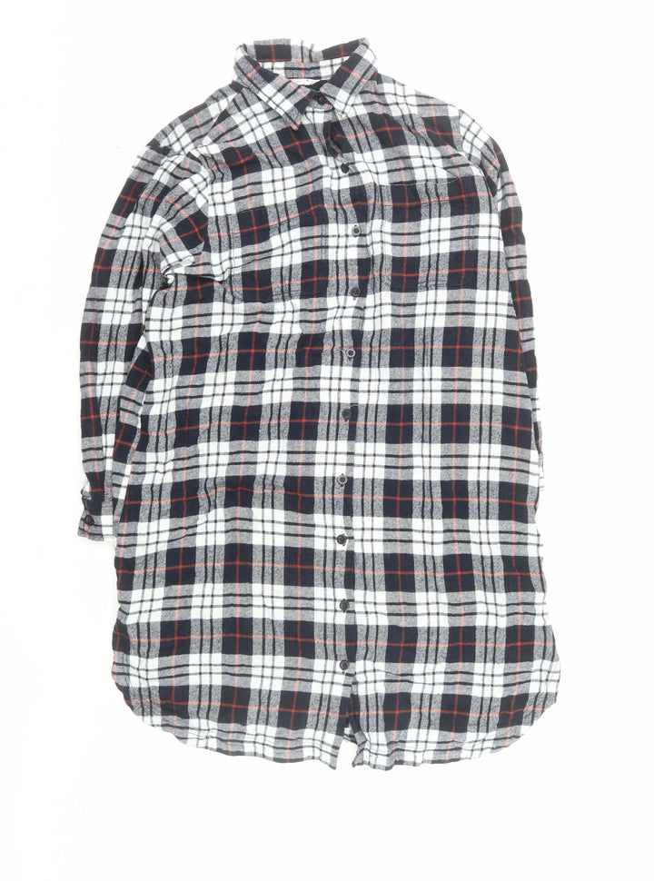 John Lewis Women’s Multicoloured Flannel Button-Up Shirt Size 16