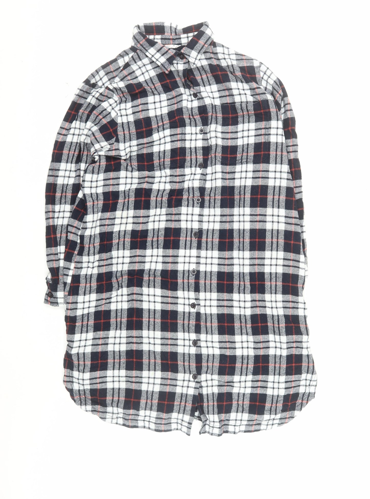 John Lewis Women’s Multicoloured Flannel Button-Up Shirt Size 16