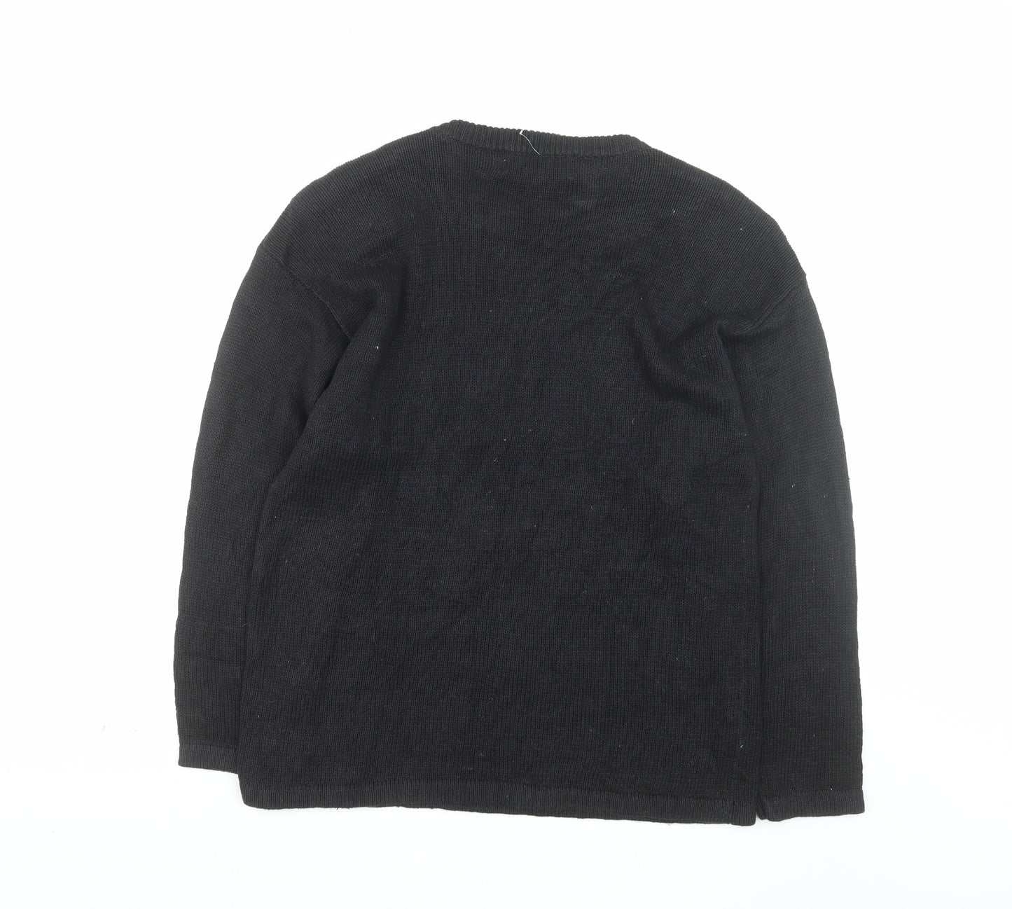 Victoria Harbour Women's Black Sequin Beaded Pullover Jumper Size L