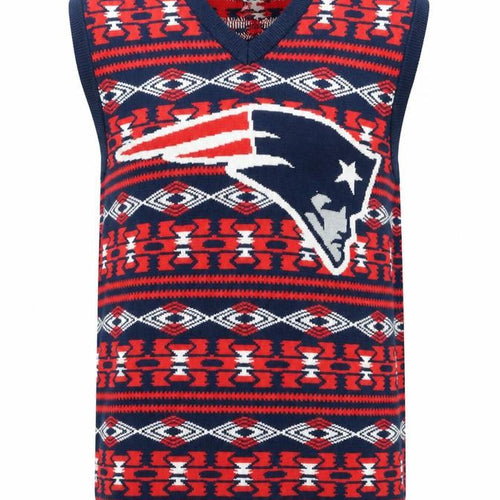NFL Team Apparel Mens Red L Knit V-Neck Sleeveless Sports Vest