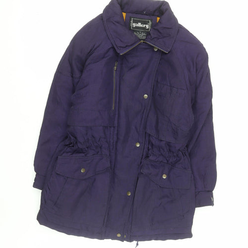 Gallery Men's Purple Down Insulated Parka Coat Size S Winter Jacket