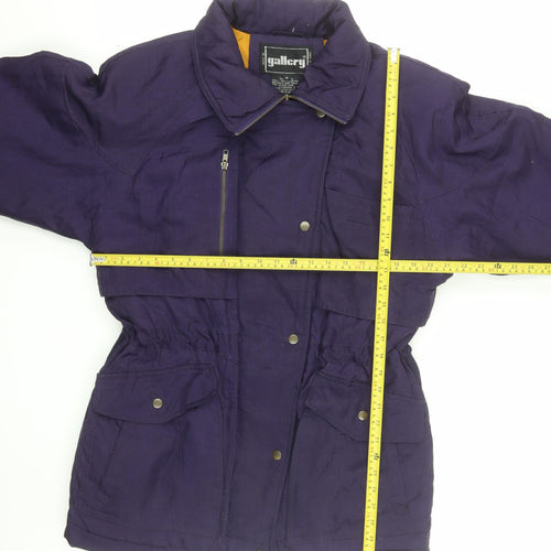 Gallery Men's Purple Down Insulated Parka Coat Size S Winter Jacket