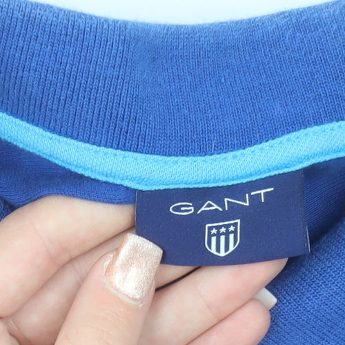 Gant Men's Blue XL Cotton Polo Shirt Short Sleeve Classic Fit