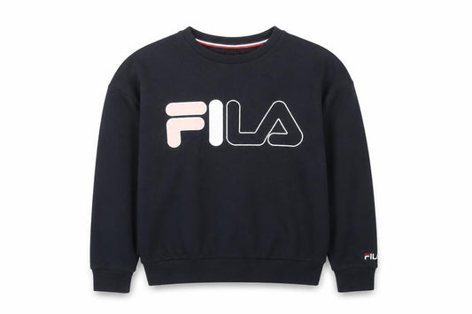 Front view of Fila Women's Navy Blue Small Pullover Sweatshirt