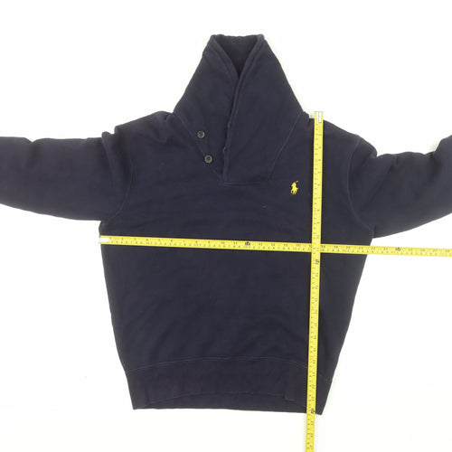 Polo Ralph Lauren Men's Navy Button Henley Sweatshirt Size S