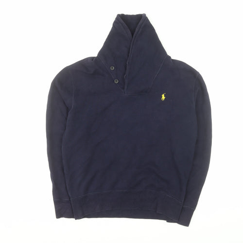 Polo Ralph Lauren Men's Navy Button Henley Sweatshirt Size S