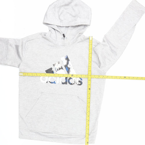 Adidas Women’s Grey Pullover Hoodie Size M Polyester Sportswear