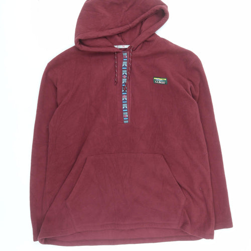 L.L.Bean Unisex Red Fleece Pullover Hoodie XL Regular
