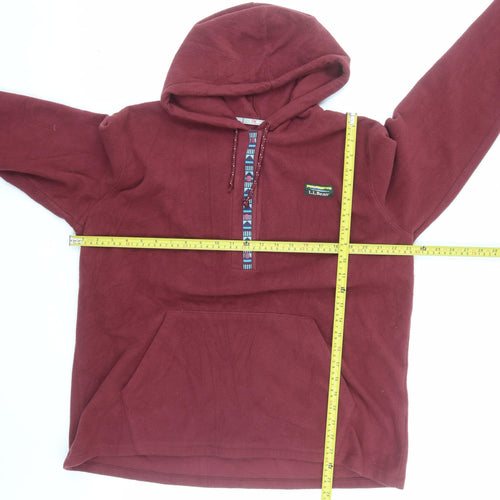 L.L.Bean Unisex Red Fleece Pullover Hoodie XL Regular