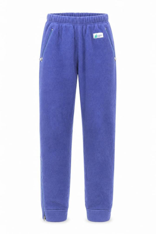 Front view of Polartec Men Blue Fleece Sweatpants XS Elastic Waist Winter Warm
