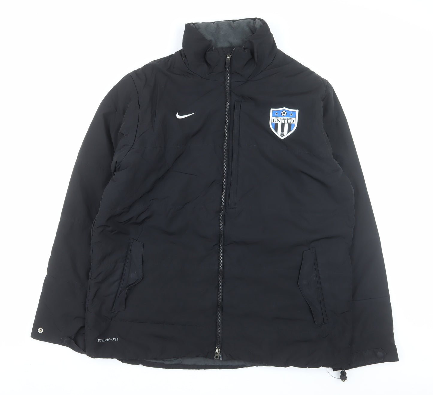 Nike Mens Black Storm-FIT Puffer Jacket L Regular 42in Waterproof